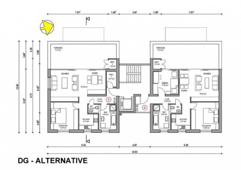 Niefern-Öschelbronn ***Moderner Neubau - geplante Penthousewohnung in bester Lage*** Wohnung kaufen