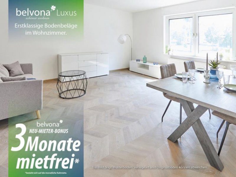 Duisburg 3 Monate mietfrei nach Sanierung: 3 Zimmer Marmor-Luxuswohnung im belvona Max Planck Quartier! Wohnung mieten