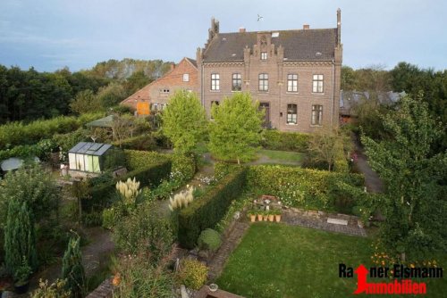 Kalkar Immobilienportal Unterer Niederrhein: exklusives Landgut mit wunderschönem denkmalgeschützten Herrenhaus + Ländereien Haus kaufen