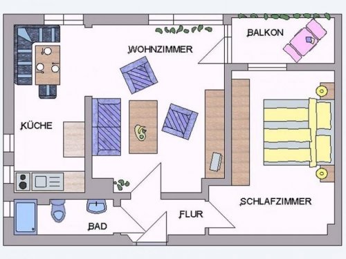 Karben 1-Zimmer Wohnung Groß Karben. Schicke Wohnung. Einbauküche, Laminatboden, Balkon, inkl. komplettem Hausservice. Wohnung kaufen