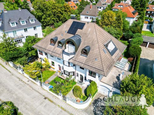 München Immobilien FAMILIENTRAUM am WESTPARK: Großes Stadthaus mit 7 Zimmern und sonnigem Garten in bester Wohnlage Haus kaufen