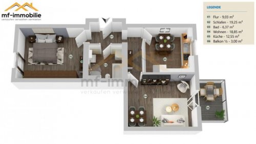 Mariental Wohnungen im Erdgeschoss Erdgeschoss...Wohnen im Denkmal 2 Zimmer Küche Bad Balkon 69 m2 Wohnung mieten