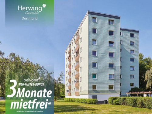 Dortmund Wohnungsanzeigen 3 Monate mietfrei: Frisch sanierte 3 Zimmer-Marmor-Luxuswohnung im „Herwing Ensemble“ Wohnung mieten
