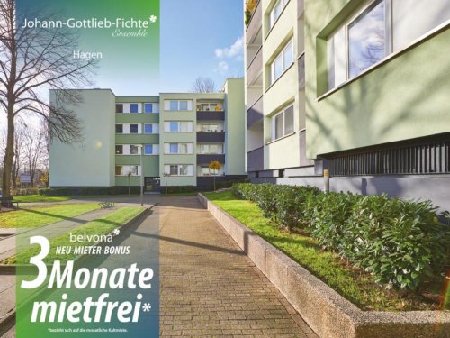 Hagen Etagenwohnung 3 Monate mietfrei: Frisch sanierte 3 Zimmer-Marmor-Luxuswohnung im Johann-Gottlieb-Fichte-Ensemble! Wohnung mieten