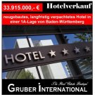 Stuttgart neugebautes, langfristig verpachtetes Hotel in einer Top 1A-Lage von Baden-Württemberg zu verkaufen Gewerbe kaufen