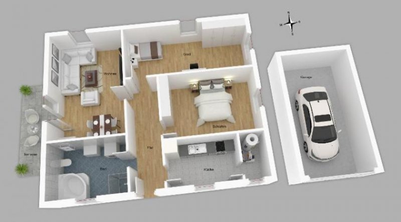 Magdeburg Bungalow zur Miete in Magdeburg-Ottersleben – Wohnen auf einer Ebene mit Garage und Garten Haus