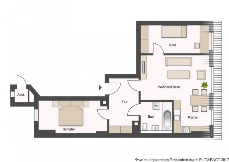 Dresden Kleine hübsche 3-Zimmer-Wohnung mit Wannenbad in angenehmer Lage! Wohnung kaufen