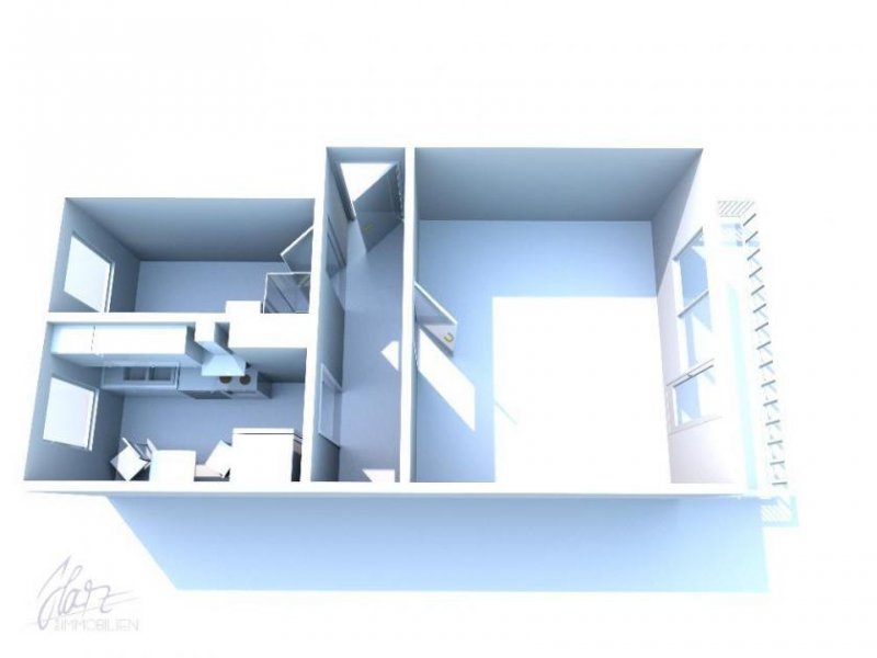 Wülknitz (Landkreis Meißen) ***AB SOFORT ZU VERKAUFEN*** 1-Raumwohnung mit großzügigem Balkon, Einbauküche und Tageslichtbad mit Dusche Wohnung kaufen