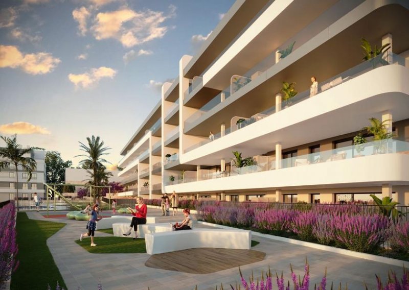 Muchamiel Appartements mit 2 Schlafzimmern, 2 Bädern, Klimaanlage, Meerblick, Gemeinschaftspool und Tiefgaragen-Stellplatz am Golfplatz