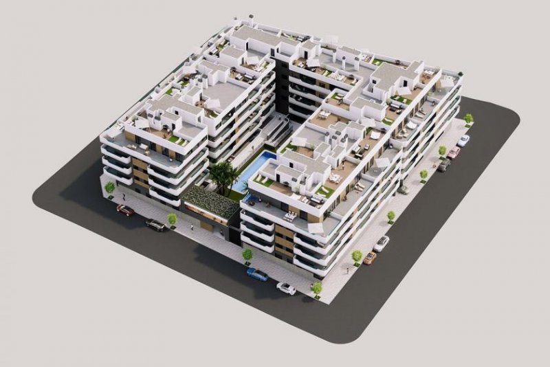 Felixsee Appartements mit 3 Schlafzimmern, 2 Bädern, Vorinstallation Klimaanlage und Gemeinschaftspool nur 1 km vom Strand Wohnung