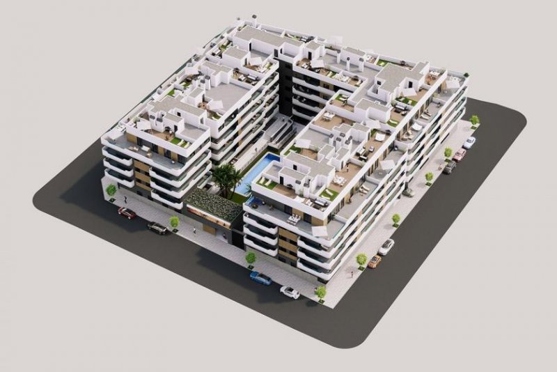 Felixsee Penthouse-Wohnungen mit 2 Schlafzimmern, 2 Bädern, Dachterrasse, Vorinstallation Klimaanlage und Gemeinschaftspool nur 1 km vom