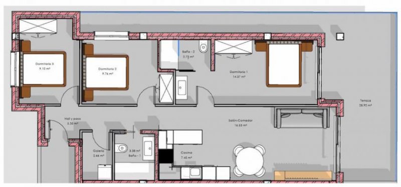Guardamar del Segura Appartements mit 3 Schlafzimmern und 2 Bädern in abgeschlossener Anlage mit Gemeinschaftspool und Spa Wohnung kaufen