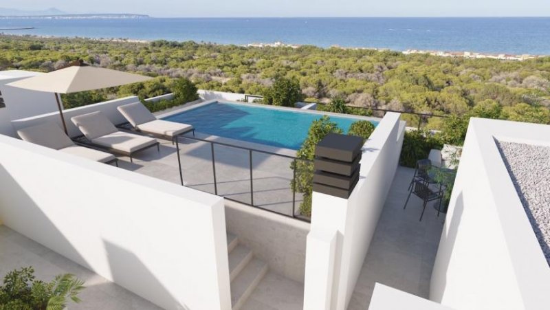 Guardamar del Segura Moderne Penthouse-Wohnungen mit 3 Schlafzimmern, 2 Bädern, Dachterrasse, Gemeinschaftspool und Meerblick nur 800 m vom Wohnung