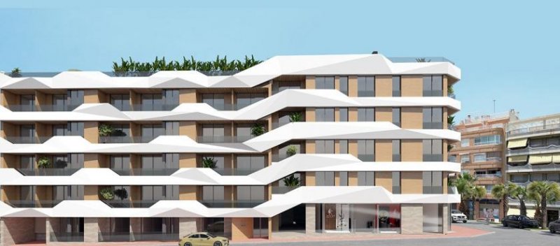 Guardamar del Segura Wohnungen mit 2 Schlafzimmern, 2 Badezimmern, Klimaanlage, optionalem Tiefgaragenstellplatz und Gemeinschaftspool nur 100 m vom