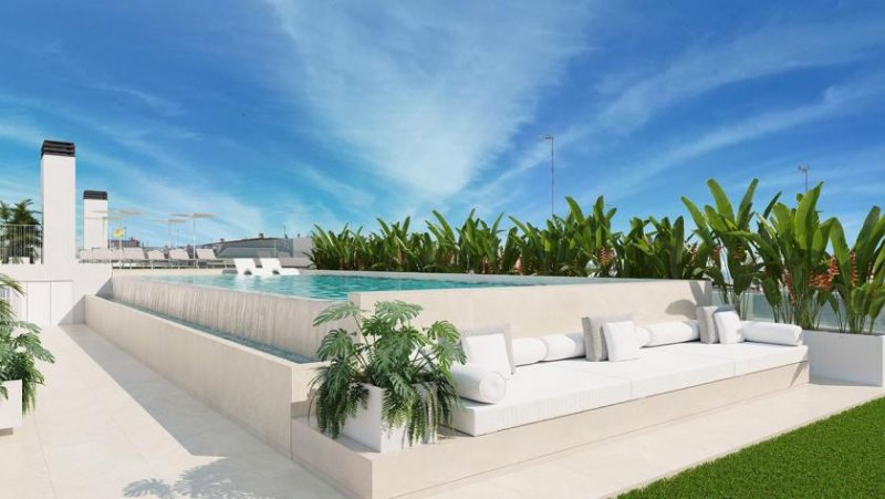 Guardamar del Segura Wohnungen mit 2 Schlafzimmern, 2 Badezimmern, Klimaanlage, optionalem Tiefgaragenstellplatz und Gemeinschaftspool nur 100 m vom