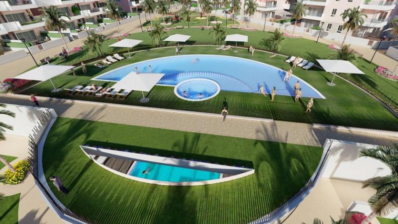Guardamar del Segura Wohnungen mit 3 Schlafzimmern, 2 Badezimmern, Einbauküchen mit Elektrogeräten, Tiefgaragenstellplatz und Gemeinschaftspool
