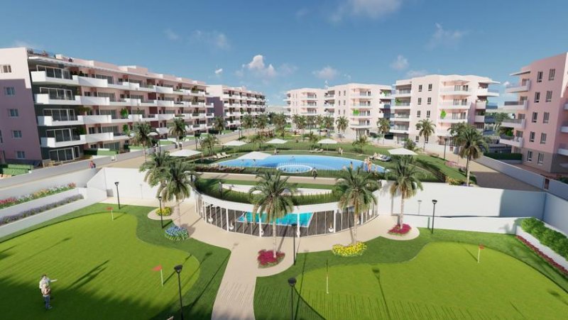 Guardamar del Segura Wohnungen mit 3 Schlafzimmern, 2 Badezimmern, Einbauküchen mit Elektrogeräten, Tiefgaragenstellplatz und Gemeinschaftspool