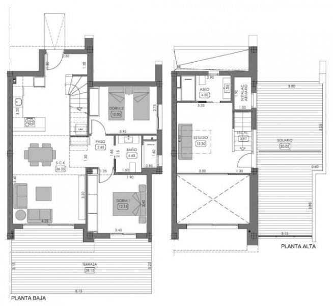 Algorfa Doppelhaushälften mit 3 Schlafzimmern, 2 Bädern, Klimaanlage und Privatpool im wunderschönen La Finca Golf Komplex Haus