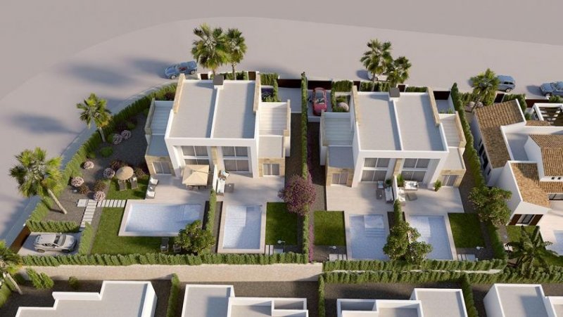 Algorfa Elegante Doppelhaushälften mit 3 Schlafzimmern, 2 Bädern, Klimaanlage und Privatpool in einer wunderschönen Golfanlage Haus