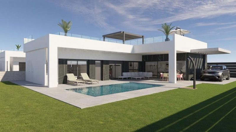Algorfa Villen mit 3 Schlafzimmern, 2 Bädern, Dachterrasse und Privatpool in wunderschöner Golfanlage Haus kaufen