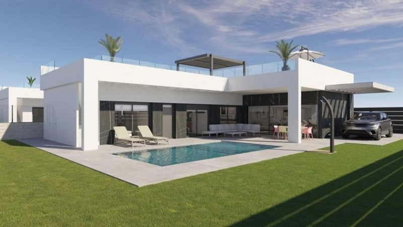 Algorfa Villen mit 3 Schlafzimmern, 2 Bädern, Dachterrasse und Privatpool in wunderschöner Golfanlage Haus kaufen