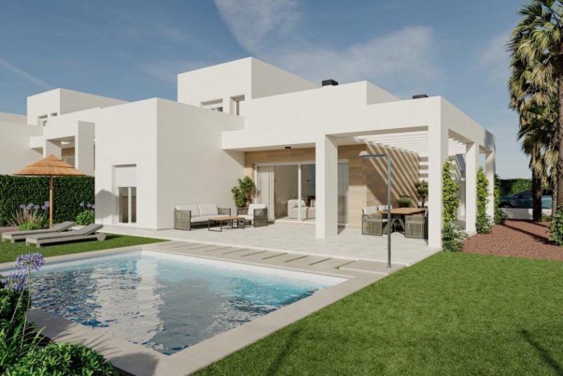 Algorfa Villen mit 4 Schlafzimmern, 3 Bädern, Klimaanlage, Privatpool und Keller im wunderschönen La Finca Golf Komplex Haus kaufen