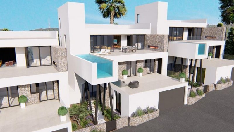 Rojales Großzügige und exklusive Villen mit 3 Schlafzimmern, 3 Bädern, Gäste-WC, Infinity-Pool, Garage/Keller und Meerblick Haus