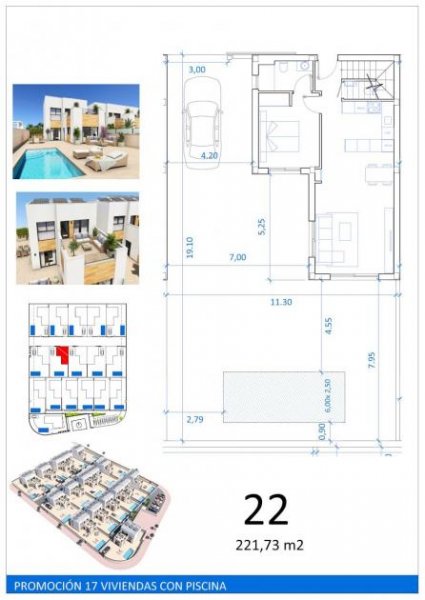 San Fulgencio Exklusive Villen mit 3 Schlafzimmern, 2 Bädern, Gäste-WC, Dachterrasse, Klimaanlage, Privatpool und Kfz-Stellplatz Haus kaufen