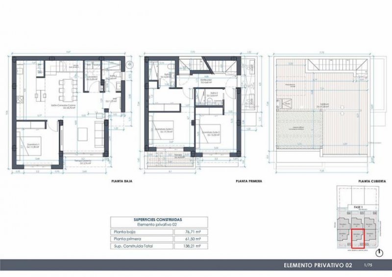 Benijófar Villen mit 3 Schlafzimmern, 3 Bädern, Dachterrasse, Klimaanlage, Kfz-Stellplatz und Privatpool Haus kaufen