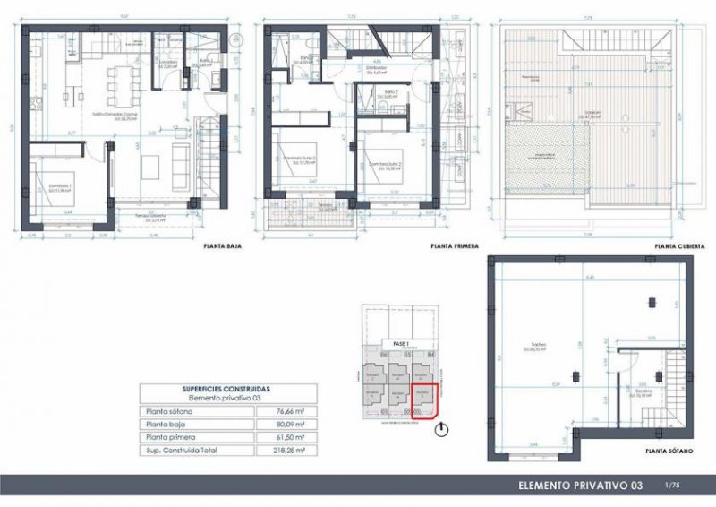 Benijófar Villen mit 3 Schlafzimmern, 3 Bädern, Dachterrasse, Keller, Klimaanlage, Kfz-Stellplatz und Privatpool Haus kaufen