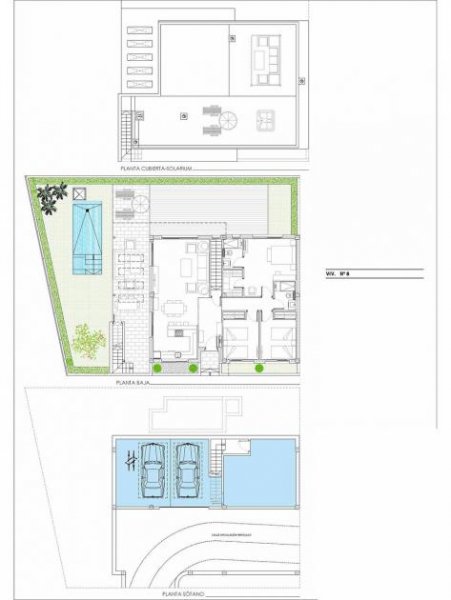Torrevieja Wunderschöne Villen mit 3 Schlafzimmern, 2 Bädern, Dachterrasse, Garage und Privatpool Haus kaufen