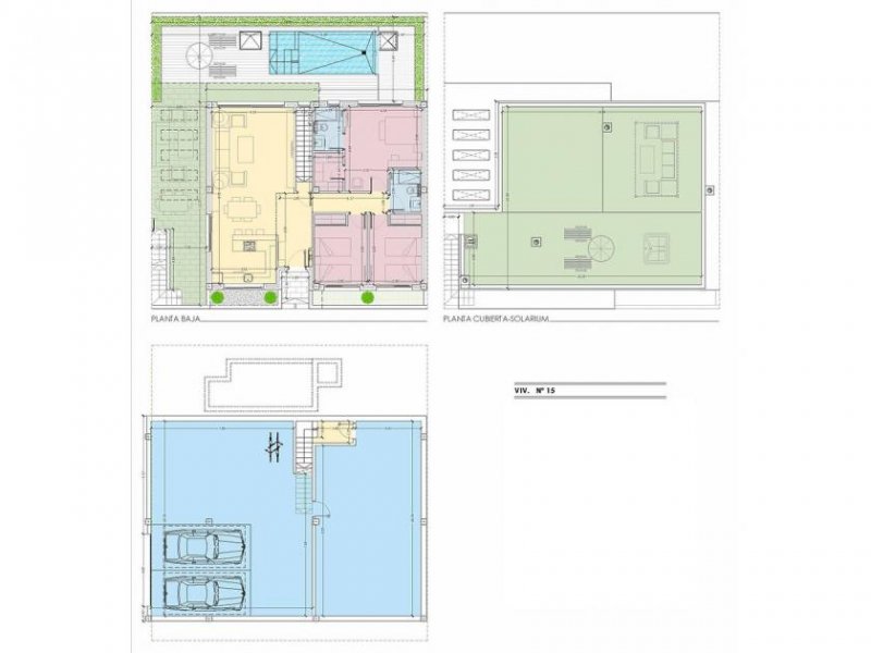 Torrevieja Wunderschöne Villen mit 3 Schlafzimmern, 2 Bädern, Dachterrasse, Garage und Privatpool Haus kaufen