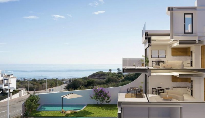 La Mata Obergeschoss-Wohnungen mit 2 Schlafzimmern, 2 Bädern, Klimaanlage, Tiefgaragenstellplatz, Meerblick nur 300 m vom Strand kaufen