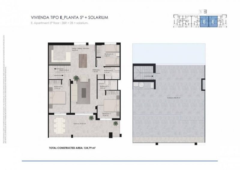 Torrelamata Penthouse-Wohnungen mit 3 Schlafzimmern, 2 Bädern, Vorinstallation Klimaanlage, Kfz-Stellplatz und Gemeinschaftspool nur 700 m