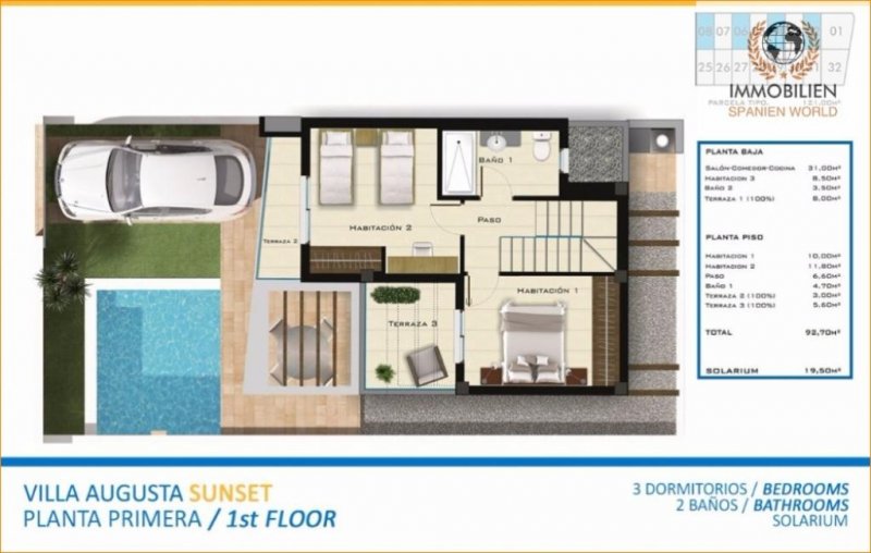Orihuela / Urbanización La Chismosa Mediterrane, moderne Villen mit privatem Grundstück in Orihuela- Alicante Haus kaufen
