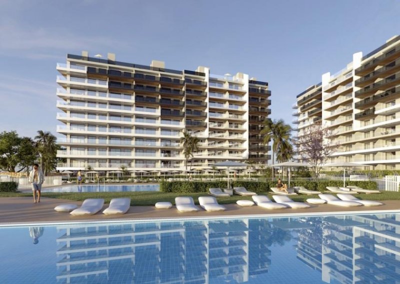 Punta Prima Appartements mit 2 Schlafzimmern, Klimaanlage, Fußbodenheizung in Bädern und Tiefgaragenstellplatz nur 400 m from Strand