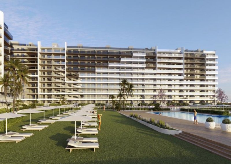 Punta Prima Appartements mit 3 Schlafzimmern, Klimaanlage, Fußbodenheizung in Bädern und Tiefgaragenstellplatz nur 400 m from Strand