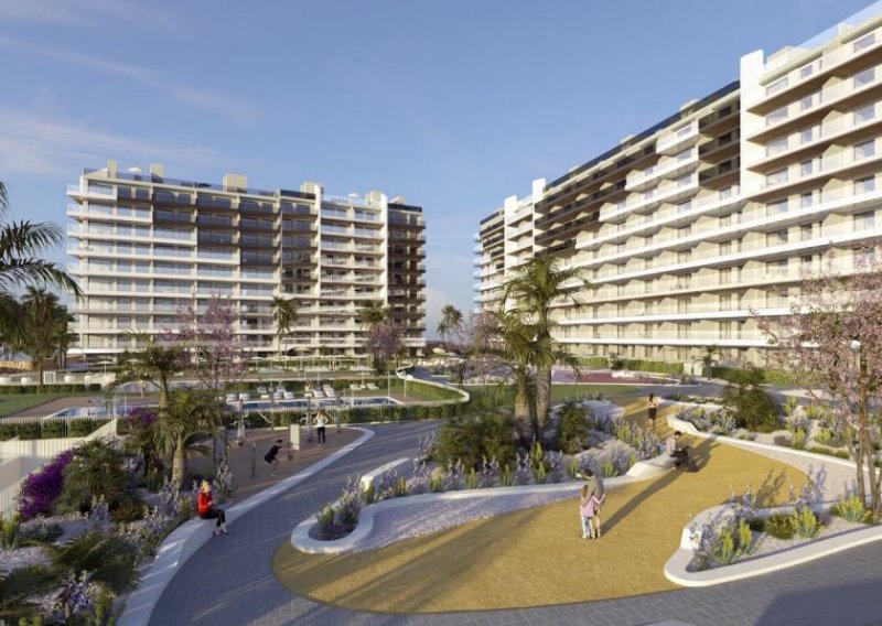 Punta Prima Penthouse-Wohnungen mit 2 Schlafzimmern, Dachterrasse, Klimaanlage, Fußbodenheizung in Bädern und Tiefgaragenstellplatz nur m