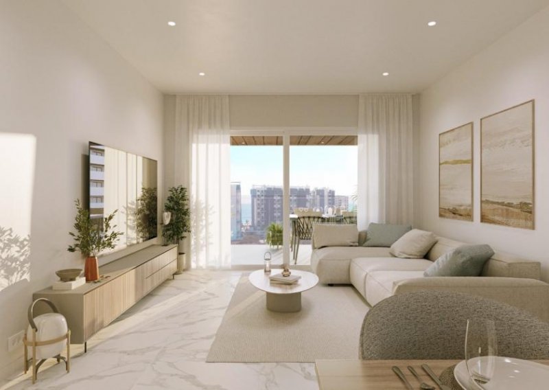 Punta Prima Penthouse-Wohnungen mit 2 Schlafzimmern, Dachterrasse, Klimaanlage, Fußbodenheizung in Bädern und Tiefgaragenstellplatz nur m