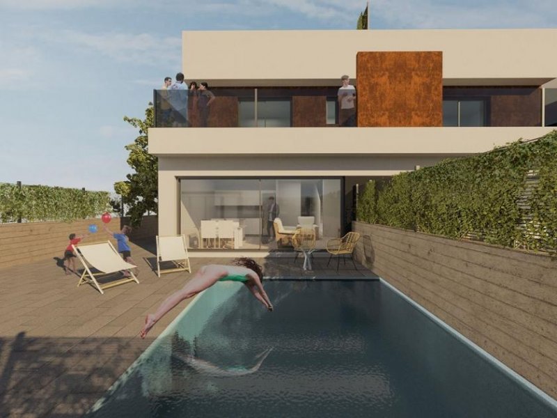 Pilar de la Horadada Wunderschöne Doppelhaushälften mit 3 Schlafzimmern, 3 Bädern, Dachterrasse, Kfz-Stellplatz und Privatpool Haus kaufen