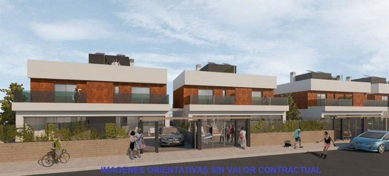 Pilar de la Horadada Wunderschöne Doppelhaushälften mit 3 Schlafzimmern, 3 Bädern, Dachterrasse, Kfz-Stellplatz und Privatpool Haus kaufen