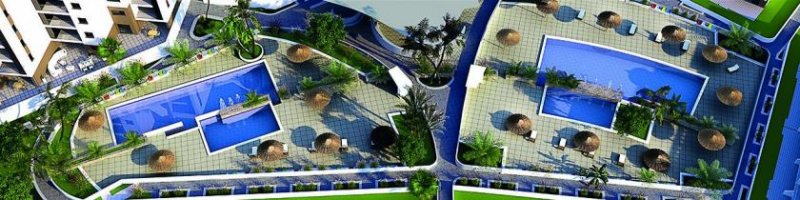 Mil Palmeras Erdgeschoss-Wohnungen mit 2 Schlafzimmern, 2 Bädern und Garten in abgeschlossener Anlage mit Gemeinschaftspools nur 600 m vom