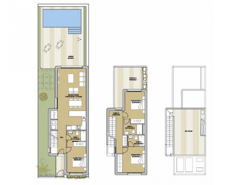 Mil Palmeras Wunderschöne Villen mit 3 Schlafzimmern, 3 Bädern, Dachterrasse, Fußbodenheizung in Bädern und Privatpool nur 1 km vom Haus