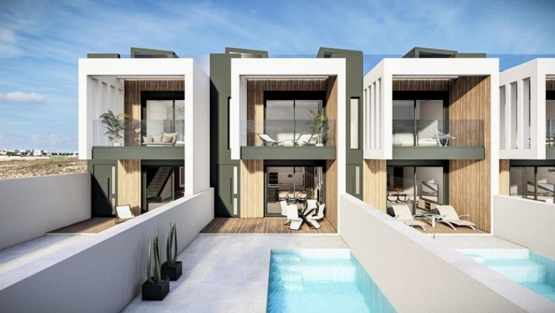 Pilar de la Horadada Reihenhäuser mit 3 Schlafzimmern, 3 Bädern, Dachterrasse, Kfz-Stellplatz und Privatpool nur ca. 2,5 km vom Strand Haus kaufen