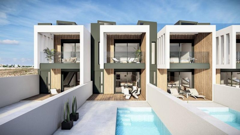 Pilar de la Horadada Reihenhäuser mit 3 Schlafzimmern, 3 Bädern, Dachterrasse, Kfz-Stellplatz und Privatpool Haus kaufen