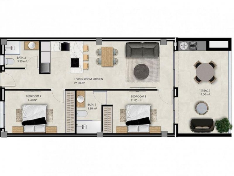 La Marina Moderner Wohnkomplex Neubau-Penthouse möbliert - 800 m zum El Pinet Strand Wohnung kaufen