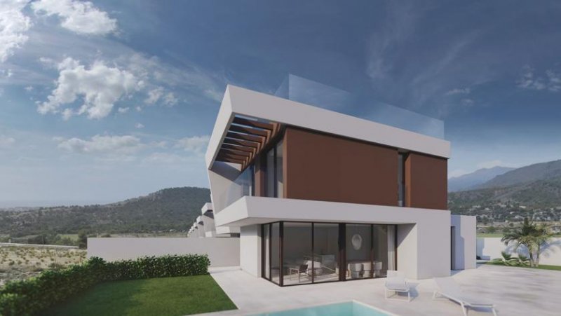 Finestrat Exklusive Villen mit 3 Schlafzimmern, 3 Bädern, Gäste-WC, Privatpool und Dachterrasse mit Meerblick in wunderschöner Umgebung
