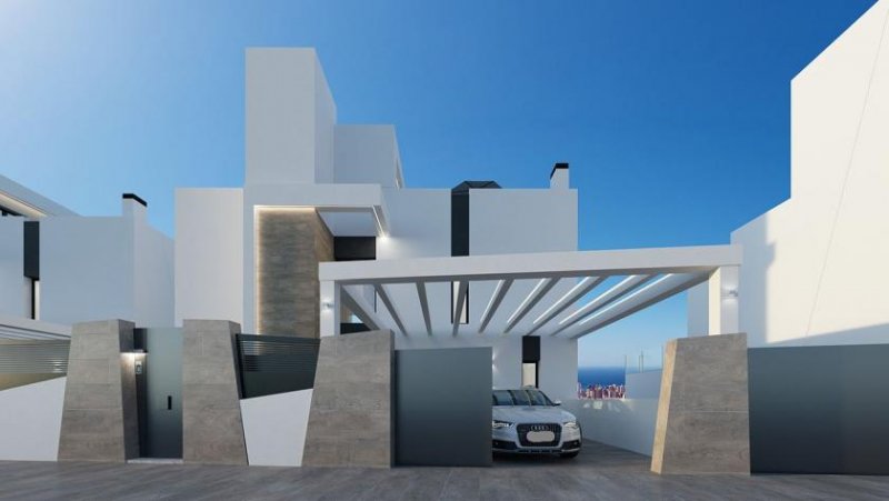 Finestrat Luxusvillen mit 4 Schlafzimmern, 4 Bädern, Gäste-WC, Keller, Meerblick und Privatpool Haus kaufen