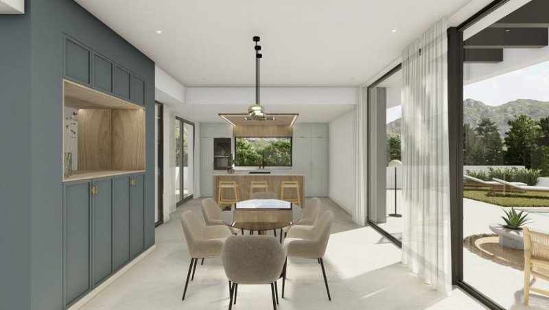 Polop Fantastische und großzügige Villen mit 4 Schlafzimmern, 4 Bädern, Gäste-WC, Garage, Privatpool und Meerblick Haus kaufen