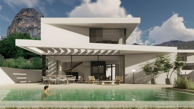 Polop Fantastische und großzügige Villen mit 4 Schlafzimmern, 4 Bädern, Gäste-WC, Garage, Privatpool und Meerblick Haus kaufen